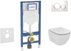 Geberit Duofix - Előfali szerelőkészlet, Tesi WC és ülőke, Sigma20 vezérlőgomb, fehér/króm SANI11CD3119 (SANI11CD3119)
