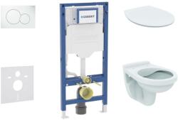 Geberit Duofix - Előfali szerelő készlet, Alpha WC és softclose ülőke, Sigma01 vezérlőgomb, alpesi fehér SANI11CD3100 (SANI11CD3100)