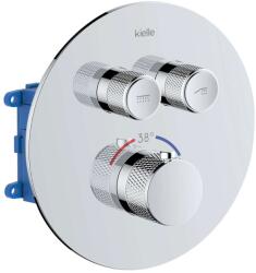 kielle Oudee - Termosztatikus rejtett csaptelep testtel, 2 készülékhez, króm 10602200 (10602200)