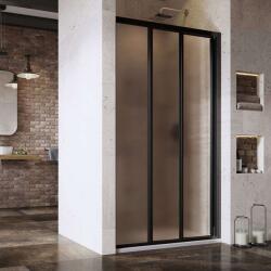 RAVAK Supernova - Háromrészes zuhanyajtó ASDP3-100, 970-1010 mm, fekete/üveg Grape 00VA03R2ZG (00VA03R2ZG)