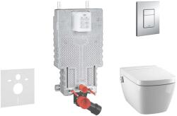 GROHE Uniset - Készlet válaszfal beépítéshez, zuhanyzó WC és ülőkék Tece, gombok Skate Cosmo, Rimless, SoftClose, krómozott 38643SET-KT (38643SET-KT)