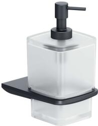 kielle Vega - Szappanadagoló tartóval, matt üveg/matt fekete 40118004 (40118004)