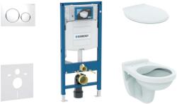 Geberit Duofix - Falra szerelhető szerelőkészlet, Alpha WC ülőkével, Sigma20 nyomógomb, fehér/króm 111.300. 00.5 NR4 (111.300.00.5 NR4)