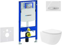 Geberit Duofix - Előfali szerelő készlet, Oudee Vortex WC és softclose ülőke, Sigma50 vezérlőgomb, króm/alpesi fehér SANI11CA3188 (SANI11CA3188)