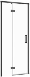 Cersanit Larga - Zuhanyajtó 90x195 cm, balra, fekete/tiszta üveg S932-128 (S932-128)