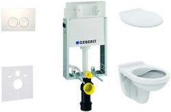 Geberit Kombifix - Falra szerelhető beépítő készlet, Alpha WC ülőkével, Delta21 gomb, alpesi fehér 110.100. 00.1 NR1 (110.100.00.1 NR1)