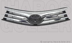 Toyota Corolla 2013-2019 - Hűtődíszrács fekete króm