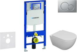 Geberit Duofix - Falra szerelhető szett, Oudee WC és softclose ülés, Sigma01 gomb, matt króm lakkozott SANI11CA1103 (SANI11CA1103)