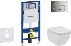 Geberit Duofix - Falra szerelhető szett, WC és ülőke Ideal Standard Tesi, gombok Sigma01, Rimless, SoftClose, fényes króm, fényes króm 111.300. 00.5 NE2 (111.300.00.5 NE2)