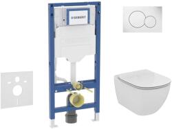 Geberit Duofix - Előfali szerelőkészlet, Tesi WC és softclose ülőke, Sigma01 vezérlőgomb, alpesi fehér SANI11CD3132 (SANI11CD3132)