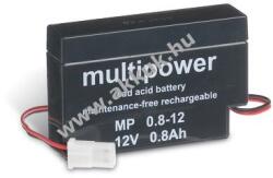Multipower Ólom akku 12V 0, 8Ah Multipower típus MP0, 8-12AMP