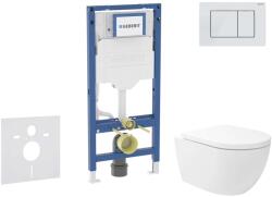 Geberit Duofix - Előfali szerelő készlet, Oudee Vortex WC és softclose ülőke, Sigma30 vezérlőgomb, fehér/matt fehér SANI11CA3178B (SANI11CA3178B)