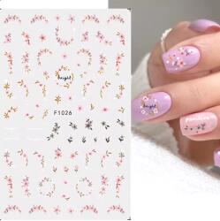  Körömmatrica - F1026 virág