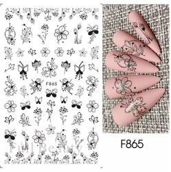  Körömmatrica - F865 black