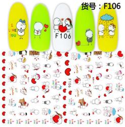  Körömmatrica - F106 Love Valentin