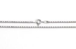 Ezüst nyaklánc velencei kocka ródiumbevonatos 1.5mm