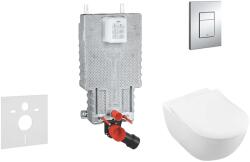GROHE Uniset - Készlet fali beépítéshez, WC és ülőkével Subway 2.0, DirectFlush, SoftClose, CeramicPlus és Skate Cosmo gomb, króm 38643SET-KI (38643SET-KI)