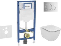 Geberit Duofix - Előfali szerelő készlet, Tesi WC és softclose ülőke, Sigma01 vezérlőgomb, fényes króm SANI11CD1133 (SANI11CD1133)