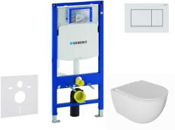 Geberit Duofix - Előfali szerelő készlet, Oudee WC és softclose ülőke, Sigma20 vezérlőgomb, fehér/matt fehér SANI11CA3135 (SANI11CA3135)