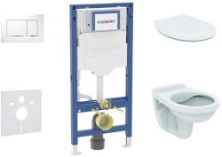 Geberit Duofix - Előfali szerelő készlet, Alpha WC és softclose ülőke, Sigma30 vezérlőgomb, fehér/króm SANI11CD3104 (SANI11CD3104)