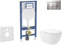 Geberit Duofix - Előfali szerelő készlet, Oudee Vortex WC és softclose ülőke, Sigma30 vezérlőgomb, matt króm/lakkozott króm SANI11CA1148B (SANI11CA1148B)