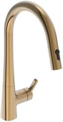 Hansa Designo - Mosdókagyló-keverő kihúzható zuhanyzóval, csiszolt bronz 5136228381 (5136228381)