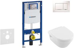 Geberit Duofix - Villeroy & Boch falra szerelhető WC és ülőkés szett, Sigma30 gombok, DirectFlush, SoftClose, CeramicPlus, fehér/króm 111.300. 00.5 NB5 (111.300.00.5 NB5)
