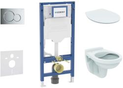 Geberit Duofix - Előfali szerelő készlet, Alpha WC és softclose ülőke, Sigma01 vezérlőgomb, fényes króm SANI11CD1101 (SANI11CD1101)