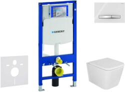 Geberit Duofix - Előfali szerelő készlet, Arkas I WC és softclose ülőke, Sigma50 vezérlőgomb, króm/alpesi fehér SANI11CA3155 (SANI11CA3155)