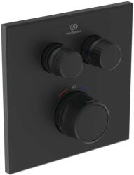 Ideal Standard CeraTherm Navigo - Termosztatikus rejtett zuhanykeverő 2 készülékhez, selyemfekete színben A7302XG (A7302XG)