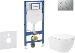 Geberit Duofix - Előfali szerelő készlet, Oudee Vortex WC és softclose ülőke, Sigma01 vezérlőgomb, lakkozott matt króm SANI11CA1149B (SANI11CA1149B)