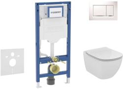 Geberit Duofix - Előfali szerelőkészlet, Tesi WC és ülőke, Sigma30 vezérlőgomb, fehér/króm SANI11CD3120 (SANI11CD3120)