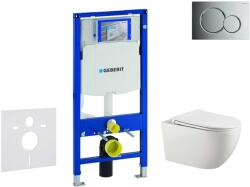 Geberit Duofix - Falsík alatti szerelési rendszer, Gaia WC és softclose ülőke, gombos Sigma01, fényes króm SANI11CA1132 (SANI11CA1132)