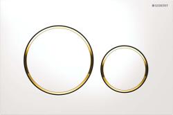 Geberit Sigma20 - Süllyesztett vezérlőgomb, fehér/arany 115.882. KK. 1 (115.882.KK.1)