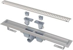 Alcadrain Vízelvezető csatornák - Zuhanyzó vályú 750 mm, perforált rácsos peremmel, ráccsal együtt, rozsdamentes acélból APZ1SMART-LINE-750 (APZ1SMART-LINE-750)