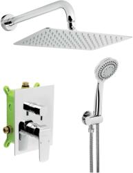 FERRO Nobless Tina - Zuhanyszett rejtett keverővel, testtel, 200x300 mm, 3 fúvókával, krómozott SADA38051R, 0 (SADA38051R,0)