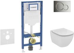 Geberit Duofix - Előfali szerelő készlet, Tesi WC és ülőke, Sigma01 vezérlőgomb, fényes króm SANI11CD1117 (SANI11CD1117)