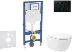 Geberit Duofix - Előfali szerelő készlet, Oudee Vortex WC és softclose ülőke, Sigma01 vezérlőgomb, fekete SANI11CA5145B (SANI11CA5145B)