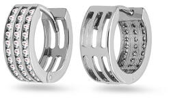 Heratis Forever Fehérarany fülbevaló három sor cirkóniával, 9K IZ20509AHR