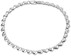 Heratis Forever Fehérarany karkötő szívekkel díszítve, 9K IZ18881ANRHR