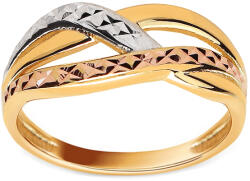 Heratis Forever Arany háromszínű gyűrű Kailey gravírozással, 9K IZ12477HR