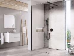 RAVAK Walk-In - Zuhanyfal Walk-In Wall 100x200 cm, fekete/tiszta üveg GW9WA030SZ1 (GW9WA030SZ1)