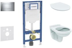 Geberit Duofix - Előfali szerelő készlet, Alpha WC és softclose ülőke, Sigma20 vezérlőgomb, króm SANI11CD1105 (SANI11CD1105)