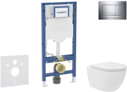 Geberit Duofix - Előfali szerelő készlet, kompakt WC Oudee Vortex és softclose ülőke, Sigma20 vezérlőgomb, króm SANI11CA1141B (SANI11CA1141B)