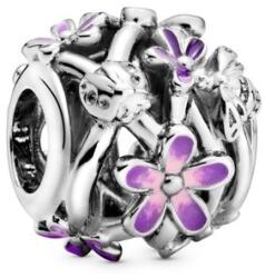 Pandora ékszer Áttört lila virág ezüst charm 798772C02