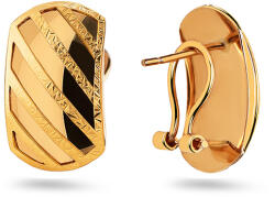 Heratis Forever Fülbevaló gravírozott vonalakkal, sárgaarany 14K IZ31630