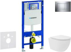 Geberit Duofix - Előfali szerelő készlet, kompakt WC Oudee Vortex és softclose ülőke, Sigma20 vezérlőgomb, króm SANI11CA1141 (SANI11CA1141)