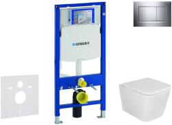 Geberit Duofix - Falra szerelhető szett, Arkas WC és softclose ülőkével, Sigma30 gomb, króm SANI11CA1112 (SANI11CA1112)