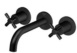 Steinberg 250 - Mosdókagyló-keverő rejtett beépítéshez, 3 lyukú beépítéshez, testtel, matt fekete színben 250 1902 S (250 1902 S)