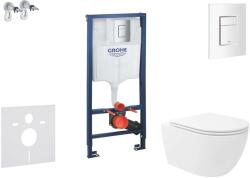 GROHE Rapid SL - Előfali szerelő készlet, Oudee Vortex WC és softclose ülőke, Skate Cosmopolitan vezérlőgomb, alpesi fehér SANI11BA3110 (SANI11BA3110)